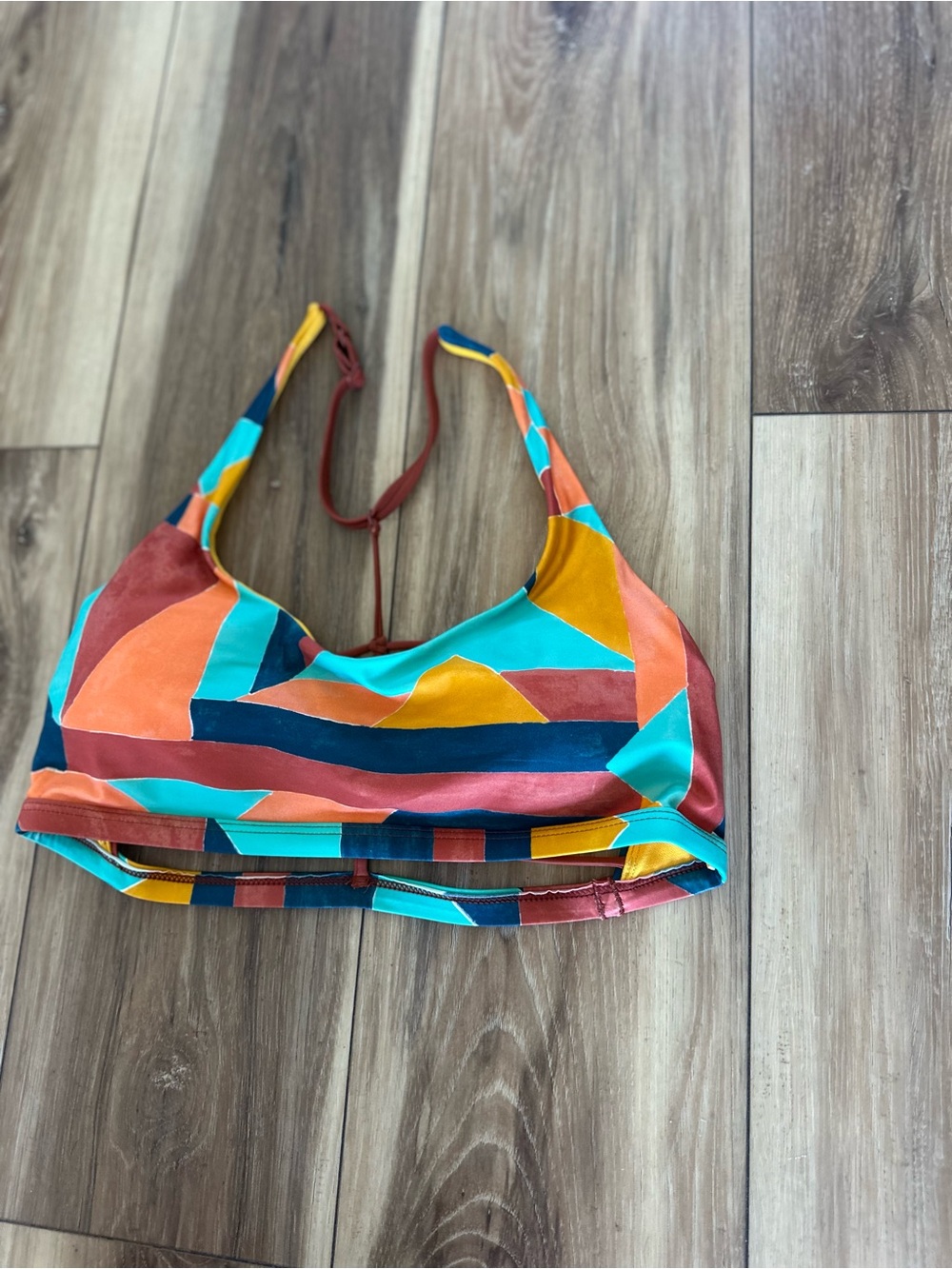 Prana women’s Colorful Geometric bikini top size medium - Picture 2 of 4